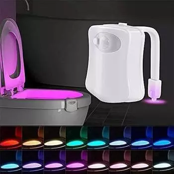 Motion Sensor Light Wireless LED Night Light RGB 16colors Lamp Toilet Bathroom Atmosphere Light Colorful Sensor LED Night Lights