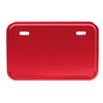 MOTO BASE Motorcycle Aluminum License Plate Holder | MBAP-NPF-02 | Red (for moped square) For moped type