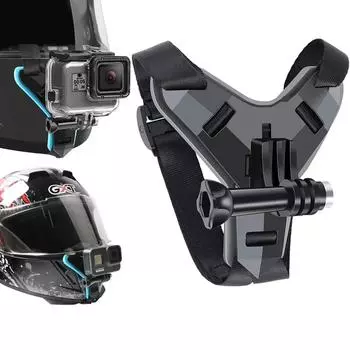 Motocicleta Capacete Chin Bracket, GoPro Action and Sports Camera Acessrios чёрный