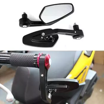 Мотоцикл Cruiser Chopper ATV Алюминий 7/8 22 мм Боковое зеркало заднего вида на конце стержня для BMW Ducati Aprilia