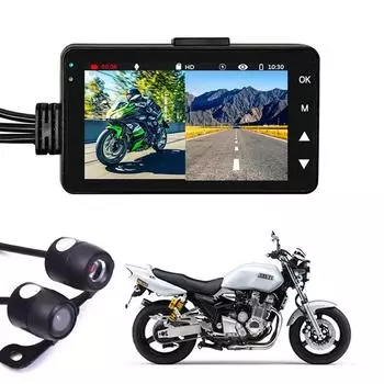 Мотоциклетная камера DVR Motor KY-MT18 Dash Cam Специальный двухдорожечный передний и задний рекордер ночного видения G-сенсор мотоциклетный черный ящик