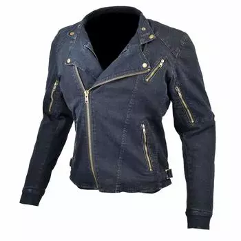 Мотоциклетная куртка Защитная джинсовая двойная куртка Deep Indigo M Для осени и стандарта CE Уровень 2 Защитные джинсы CE Стандарт Эластичный материал