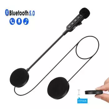 Мотоциклетный шлем Bluetooth-гарнитура BT 5.0 Мотоциклетные наушники с шумоподавлением Беспроводная громкая связь Стерео вызов Музыкальный плеер