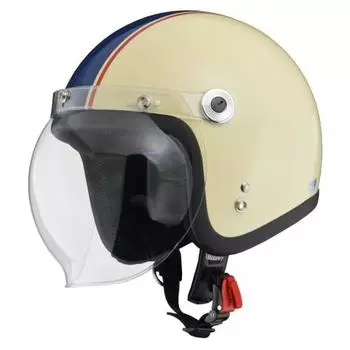 Мотоциклетный шлем Reed Industries Jet BARTON BC-10 Ivory Navy Бесплатно (Окружность головы 57см~менее 60см)