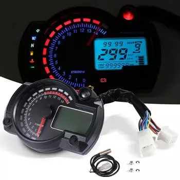Мотоциклетный спидометр 7 цветов MAX 299KM/H LCD цифровой одометр Moto Dashboard Мотоциклетный счетчик