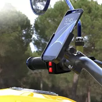 Motorcycle Bicycle Phone Holder Gps Bracket Cellphone Stand Moto Rearview Mirror Handlebar Mount Compatible For Xiaomi IPhone