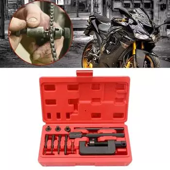 Motorcycle Bike Chain Breaker Splitter Riveting Tool Press Chain Handle Repair Launches Pin Motorbike Riveter Tools Chain S U9R4