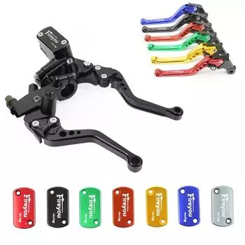 Motorcycle Drum Brake Cable Clutch Line Master Cylinder Brake Lever Set Universal Red Green Blue for Yamaha Suzuki 22mm