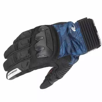 Motorcycle Gloves Protective Winter Gloves Navy Marble L 1279 For Waterproof Cold Protection Stretch Material [Komine] GK-834 Autumn/Winter/Spring