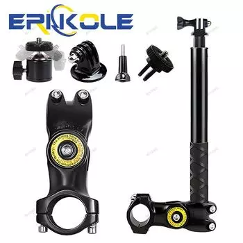 Motorcycle Handlebar Camera Mount with Selfie Stick for Insta360 X4 X3 X2 Bike Bicycle Tracking Shooting Sports Camera Bracket