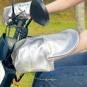 Motorcycle Handlebar Cover Summer Sunscreen Hand Guard Cover For Electric Car Heat Shading Glove Rain Protector Windshield Handl