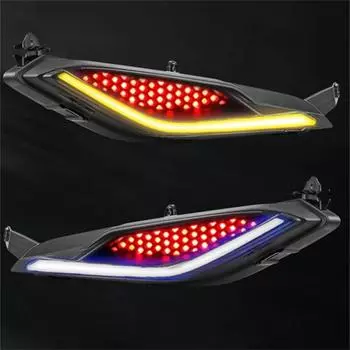 Motorcycle HeadLight Signal Light ABS+LED Red + Blue Fit For YAMAHA LC135 V2- V7