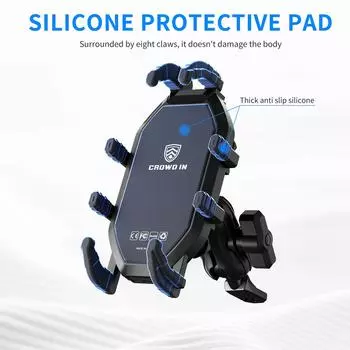 Motorcycle Phone Mount with Vibration Dampener Handlebar/Rearview Mirror Bicycle Riding Bracket GPS Mount Scooter Phone Holder