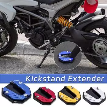Motorcycle Side Tripod Seat Kickstand Extender Foot Side Stand Extension Foot Pad Plate Bike Modified Leg Brace Support Plate