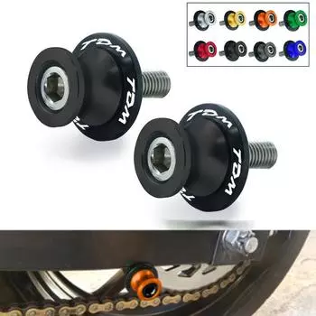 Motorcycle SwingArm Sliders Spools 2PCS 6MM CNC Stand Screw Paddock For YAMAHA TDM 850 TDM850 TDM 900 TDM900 All Years золотой