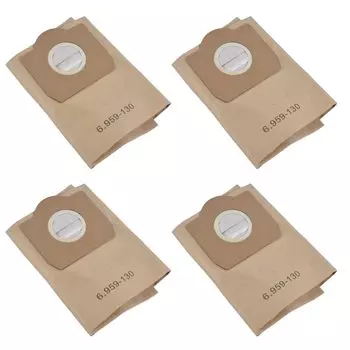 Motronic Karcher Vacuum Cleaner Paper Pack WD3200 WD3300 WD3500 Влажная и сухая уборка пылесоса Сменные аксессуары 6.959-130.0 (4 шт)
