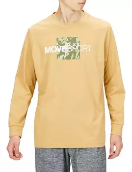 Move Sports Descente Long Sleeve Square UV L T-Shirt, Logo, Sunscreen, Stretch, Protection, BG,