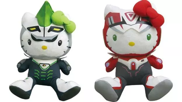 Movie version TIGER BUNNY x Hello Kitty Wild Tiger Barnaby stuffed toy set & &