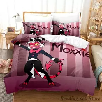 Moxxie Boss Постельное белье Single Twin Full Queen King Size Кровать для взрослых и детей Спальня Пододеяльники Аниме Parure de lit Кровать 70x133cm 2pcs