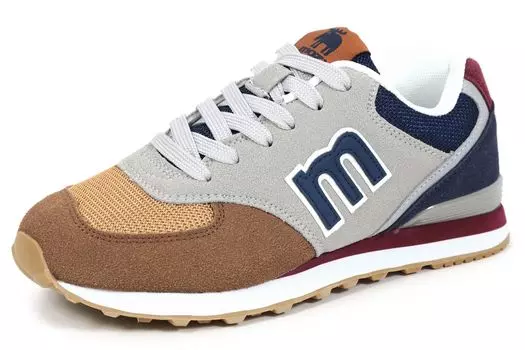 Mozu Lightweight Sneakers with a Combination and Brown Size Women s Low-Top Two-Tone Non-Slip Sole, Gray, 24.5cm