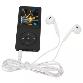 MP3 MP4 плеер 1.8 дюймов экран 8 ГБ память 64 ГБ расширяемая 30 часов воспроизведения многофункциональный спорт чёрный