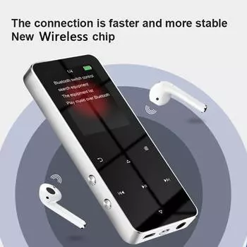 Mp3/mp4-плеер со встроенным динамиком Bluetooth 5.0, сенсорная клавиша, FM-радио, воспроизведение видео, электронная книга, Hi-Fi, металлический мини-плеер Walkman, поддержка Tf-карты No Memory Random