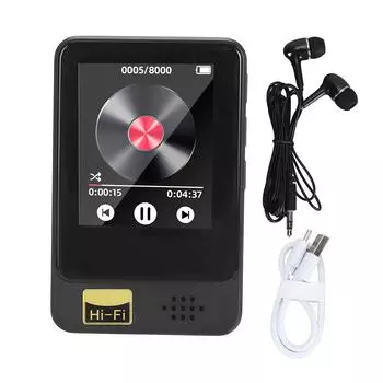 MP3-плеер Bluetooth5.0 с сенсорным экраном, MP3-плеер, портативный HIFI-будильник, календарь записи M Without Memory Card