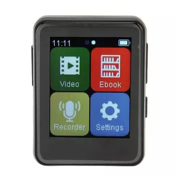 MP3-плеер Bluetooth 5.0 Интеллектуальное HD шумоподавление FM-радио Электрическая книга 1,8 дюйма Полный With 32GB TF card чёрный