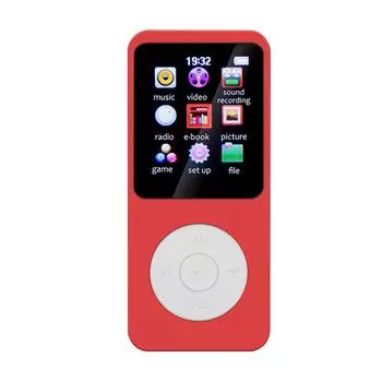 MP3-плеер с экраном 1,8 дюйма, музыкальный плеер Type-C, совместимый с Bluetooth5.0 (красный)