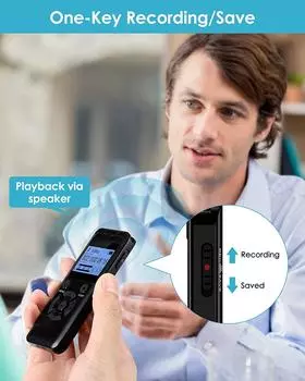 MP3-плеер Vandlion V52, цифровой диктофон, активируемый голосом, 64 ГБ, USB-диктофон, шум