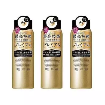 MP [Set sale] Shiseido AG Deo 24 Premium Deodorant Spray DX Unscented LL (180g) x 3 piece set Antiperspirant Ag Deo 24 [Quasi-drug]