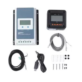 MPPT Контроллер солнечного заряда 20A 12V 24V Регулятор с отрицательным заземлением для литиевых батарей