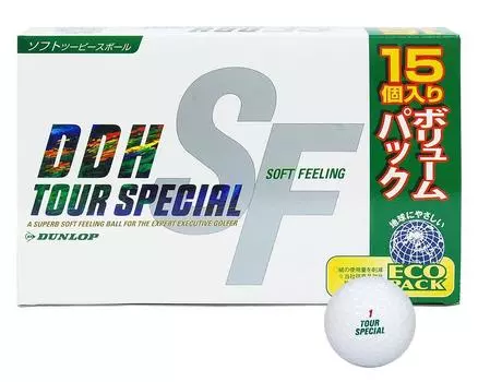 Мяч для гольфа DUNLOP DDH Tour Special SF 15 штук белый
