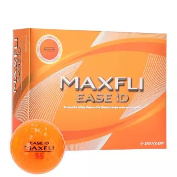 Мяч для гольфа DUNLOP MAXFLI EASE ID2 1DZ Super Soft Расстояние фокусировки Сделано в Японии СДЕЛАНО В ЯПОНИИ (12 мячей) [Апельсин] оранжевый