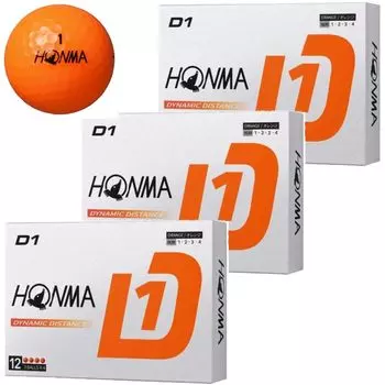 Мяч для гольфа Honma Golf D1 Ball 2024 Модель BT2401 Оранжевый 3 Дюжины 36 Мячей Дальность Полета оранжевый