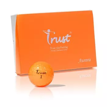 Мяч для гольфа Trust Trust Aurora Не стоит, не кристаллический уретановый реактивный сердечник 1 дюжина Aurora Orange (Аврора) крышка, наружу, летит, сгибается, останавливается,