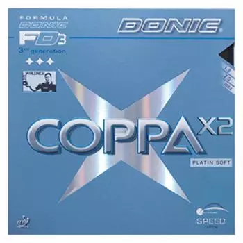 Мяч для настольного тенниса DONIC Coppa X2 Soft Rubber Back черный MAX AL053 чёрный