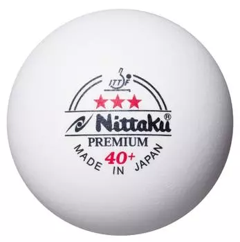 Мяч для настольного тенниса Nittaku Three Star Premium Hard Official Ball, пластик, 12 предметов, белый, 40 мм, NB-1301 белый