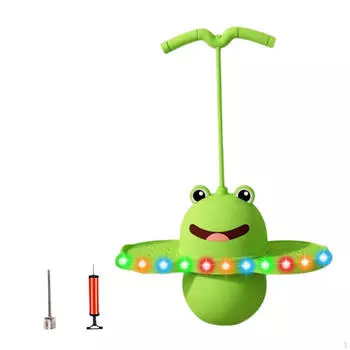 Мяч-прыгун Pogo Jump, прыгающий, забавная лягушка с насосом, детская игрушка для прыжков в высоту, доска для игр зелёный