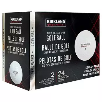 Мячи для гольфа Kirkland Signature Performance Plus из 3 предметов, упаковка из 24 шт. белый