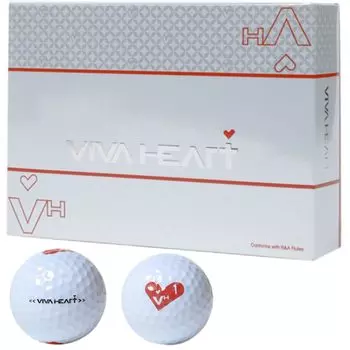 Мячи для гольфа VIVA HEART 1 дюжина белых белый
