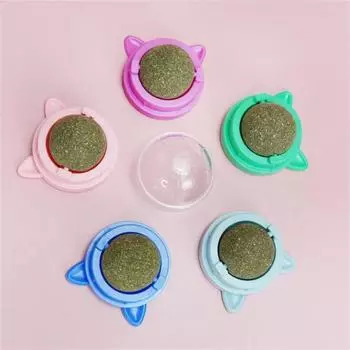Мячик с кошачьей мятой Игрушка для кошек Самозабвенный Прорезывание зубов Когтеточка Палочка К стене Лизать Лизать Рока Готовые к употреблению Принадлежности для котят LS Rose Red 1PC