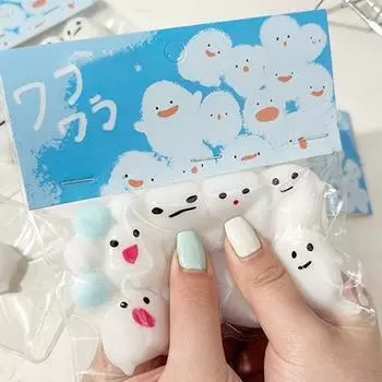 Мягкая игрушка 1/8 шт., маленькая призрачная моти, мягкая резиновая игрушка, призрак, зажимающая, медленный отскок, декомпрессионная вентиляционная игрушка, подарок для снятия стресса A1