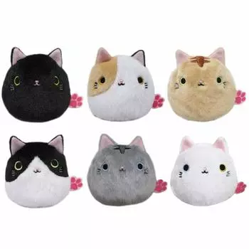 Мягкая игрушка Nekodango Cat, набор из 6 штук, высота 7 см