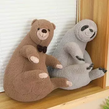 Мягкая игрушка в виде овчарки, собаки, ленивца, медведя, плюшевой игрушки, куклы, подушки для дивана, кровати, декоративная подушка, милый ребенок, девушка, подарок для сна 45cm