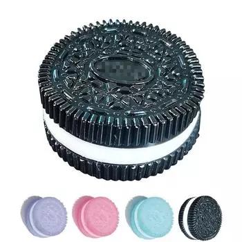 Мягкая игрушка в виде печенья ручной работы Oreo для снятия стресса Мягкая игрушка из силикона Mochi Taba Новая мягкая игрушка-фиджет Игрушка для щипков чёрный