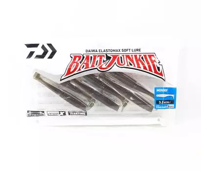 Мягкая приманка Daiwa Junkie Minnow 3,2 дюйма, 6 шт. в упаковке, Mud Blood UV (3108)