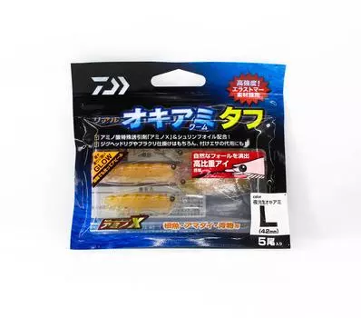 Мягкая приманка Daiwa Kaiteki Real Okiami L 42 мм 5 шт. в упаковке Luminous Nama (6443)