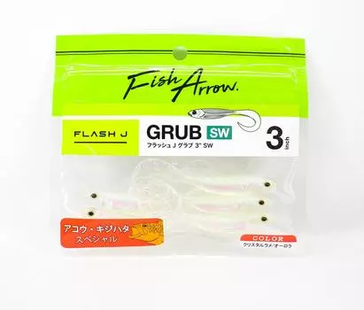 Мягкая приманка Fish Arrow Flash J Grub SW 3 дюйма, 5 шт. в упаковке #142 (8345)