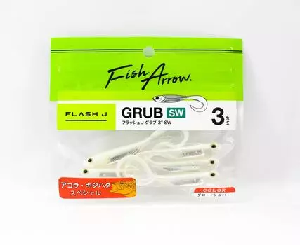 Мягкая приманка Fish Arrow Flash J Grub SW 3 дюйма, 5 шт. в упаковке #109 (1575 г.)